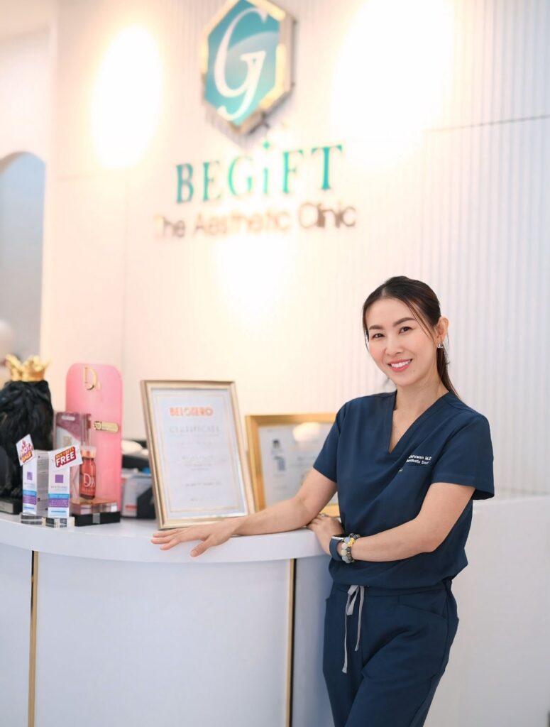 Begift Clinic คลินิกความงามอันดับ 1 ในภูเก็ต" ปรับรูปหน้าเรียว ดูแลผิวพรรณ ฟิลเลอร์ ร้อยไหม เลเซอร์ขน รอยดำ รอยแดง Ulthera Hifu Botox โดยหมอกิ๊บ แพทย์ผู้เชี่ยวชาญด้านความงาม ที่มีประสบการณ์มากกว่า 15 ปี